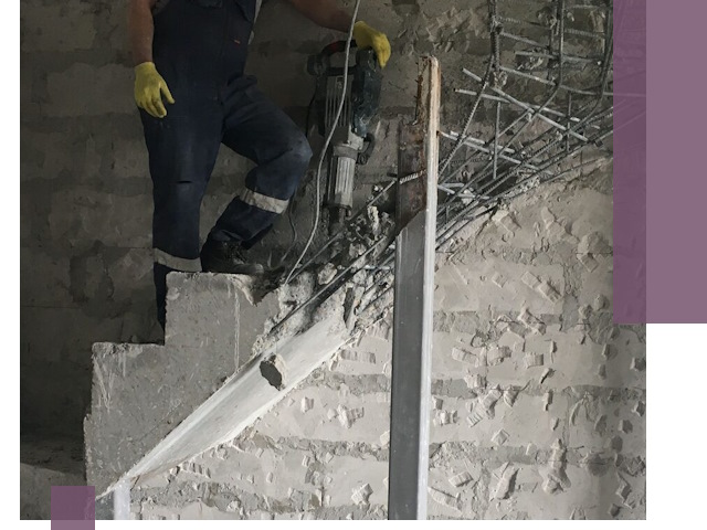 Демонтаж металлических и бетонных лестниц в Майкопе