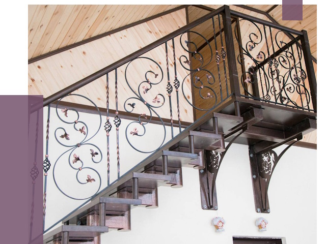 Кованые лестницы в Майкопе от 78850 руб. под ключ