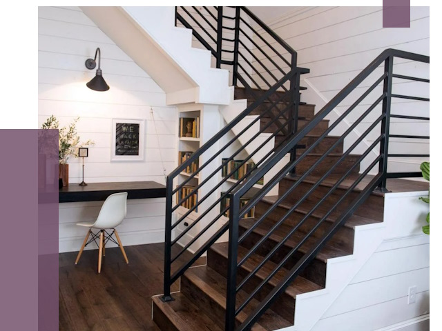 Перила для лестницы в доме в Майкопе от 7329 руб. — ПРОЛЁТ-Мкп