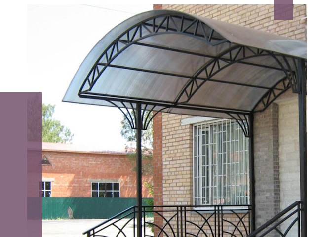 Металлические навесы и козырьки в Майкопе от 12636 руб.