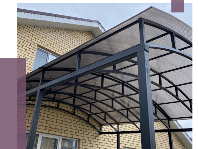 Монтаж козырьков в Майкопе от 11373 руб. | ПРОЛЁТ-Мкп