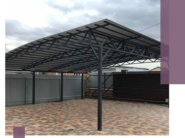 Недорогие навесы под ключ в Майкопе — изготовление и монтаж