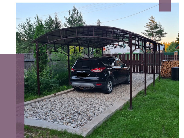 Навесы для автомобиля в Майкопе от 12990 руб.  | ПРОЛЁТ-Мкп