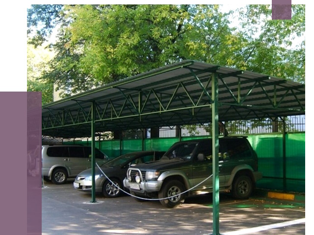 Навесы для парковки в Майкопе от 79356 руб. заказать | ПРОЛЁТ-Мкп