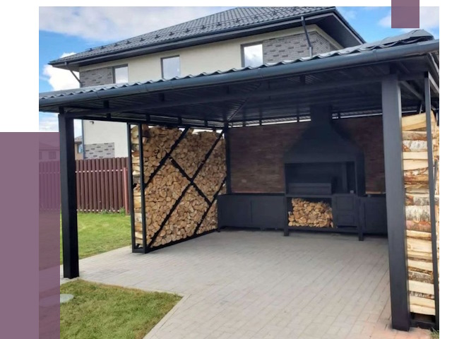 Навесы для барбекю в Майкопе от 12586 руб. под ключ | ПРОЛЁТ-Мкп