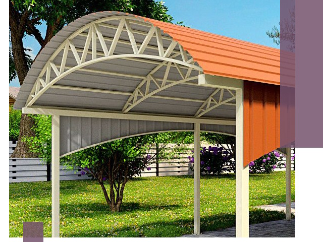 Навесы из профнастила под ключ в Майкопе — установка и монтаж