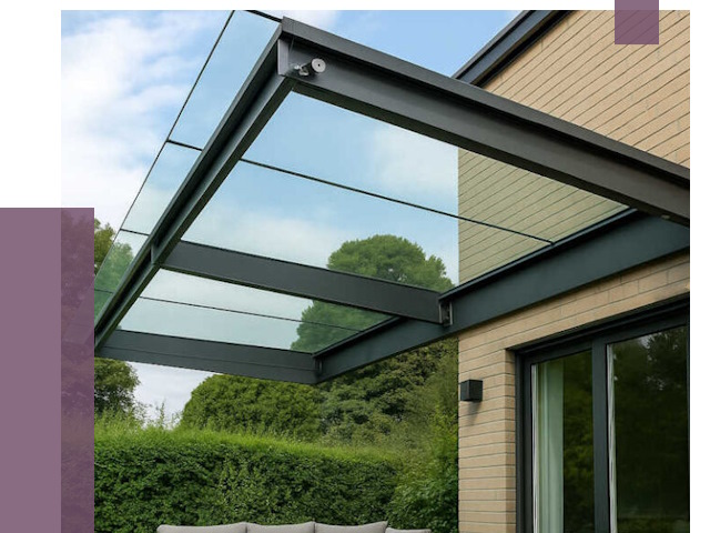 Стеклянные навесы и козырьки в Майкопе от 12131 руб.