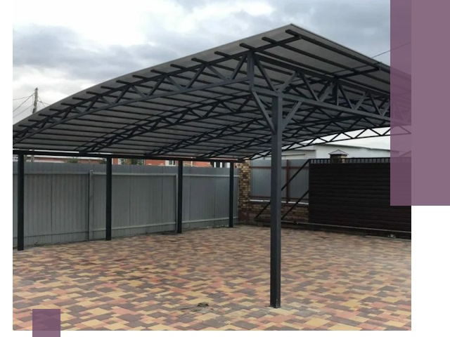 Металлические навесы под ключ в Майкопе — изготовление и монтаж