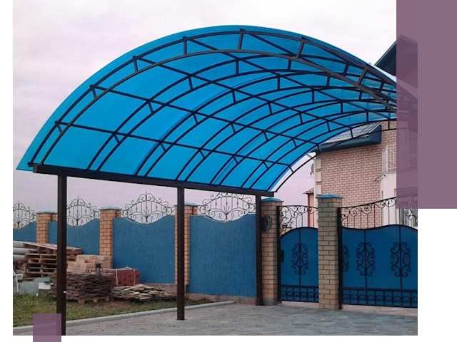 Арочные навесы под ключ в Майкопе — изготовление и монтаж