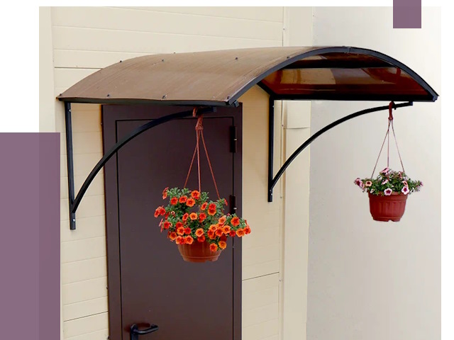 Козырьки над входом в Майкопе от 14658 руб.  | ПРОЛЁТ-Мкп