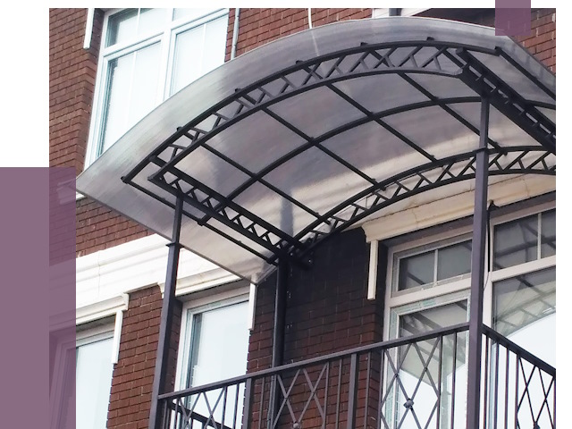 Козырьки над балконом в Майкопе от 8542 руб.  | ПРОЛЁТ-Мкп