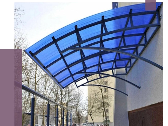 Козырьки из поликарбоната в Майкопе от 4246 руб. под ключ | ПРОЛЁТ-Мкп