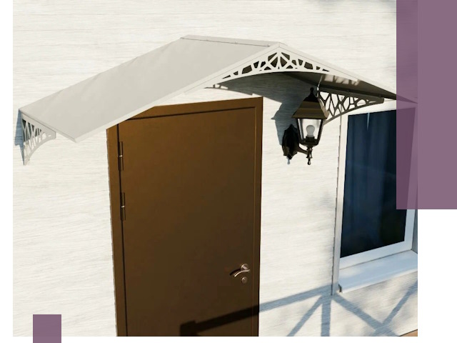 Металлические козырьки на входы и террасы в Майкопе