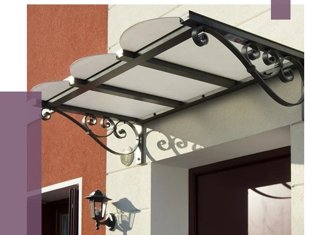 Односкатные козырьки в Майкопе от 8289 руб.  | ПРОЛЁТ-Мкп