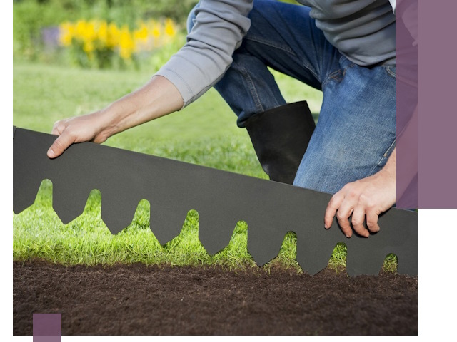 Металлические бордюры для газона в Майкопе — изготовление и монтаж