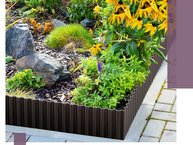 Металлические бордюры для клумб в Майкопе — производство и монтаж